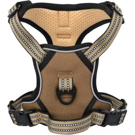 Hundegeschirr mit Leine & Halsband Verstellbar Braun XL vidaXL