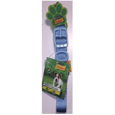 Hundehalsband Hellblau – Größe XS-S 25–40 cm – QR-Code – Friskies Purina
