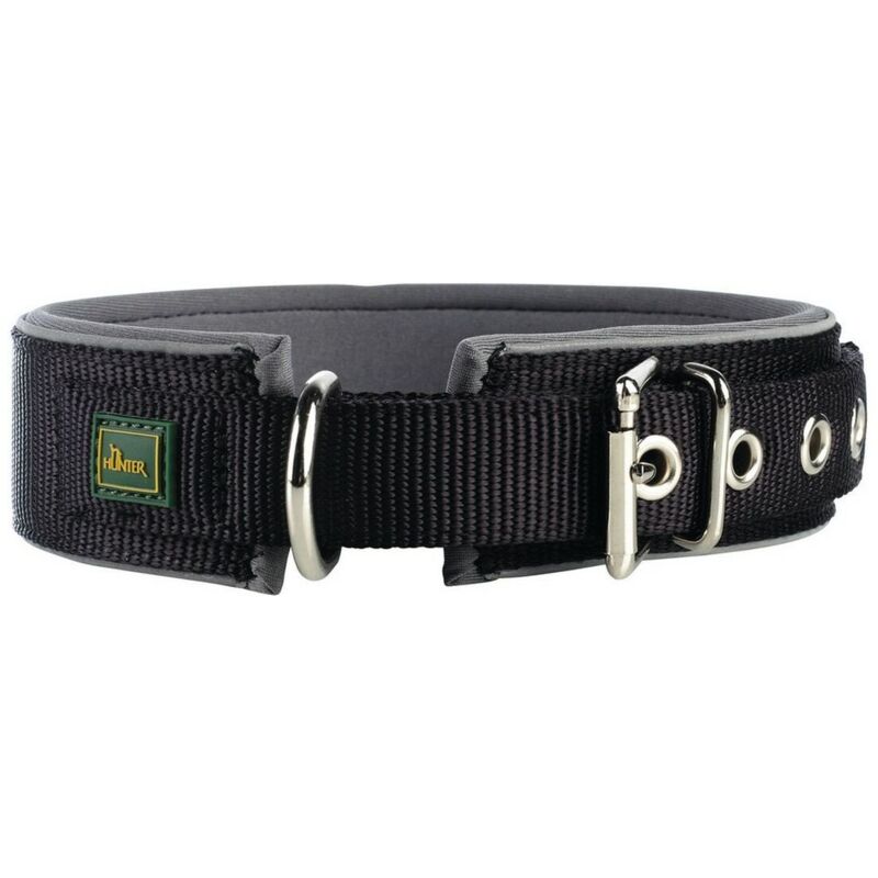 Hundehalsband Hunter Neoprene Reflect Schwarz (39-46 Cm)