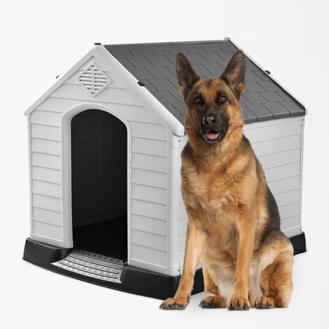 BELLA PET Hundehütte groß XXL Outdoor Hundehaus für den Garten Rock