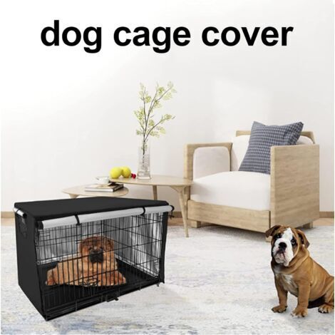 Hundekäfigabdeckungen, Hundekäfigplanen, Hundezwingerabdeckungen aus Polyester, wasserdicht, atmungsaktiv, schattenspendend, Schutzplane für Hundekäfige
