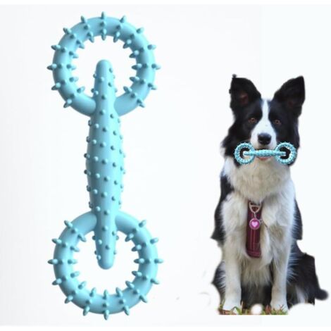 Hundekauring – Hundekauspielzeug, Welpen-Beißring, Hundekaubrett (Blau)