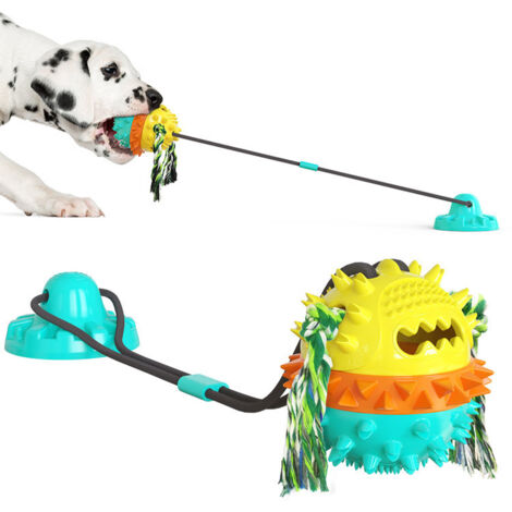 Hundekauspielzeug mit Saugnapf, interaktives Hundespielzeug mit Ball, Hund