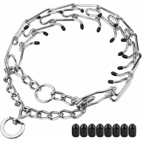 YYV Hundekrallen-Trainingshalsband, abnehmbares, verstellbares Würgehalsband, verstellbares Metall-Trainingshalsband für große Hunde, Haustier, XL, 3,5 mm x 57 cm