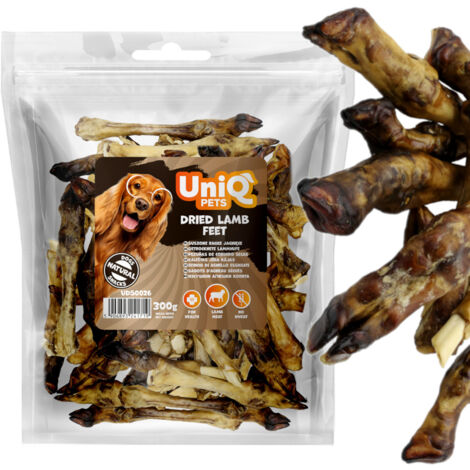 Hundeleckerli, Snack Getrocknete Lammhufe UniQ Pets 300g