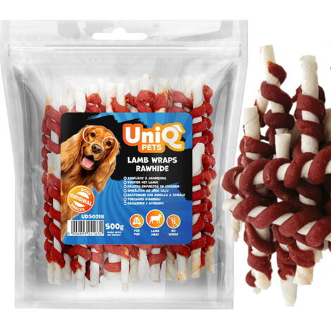 Hundeleckerlis, Snacks, Sticks, Brötchen mit Lamm, UniQ Pets, 500g
