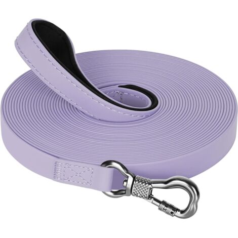 Hundeleine, 5 m wasserdichte Hundetrainingsleine, Hundeleine mit Verriegelungskarabiner, robuste Leine für kleine, mittelgroße und große Hunde, Lila