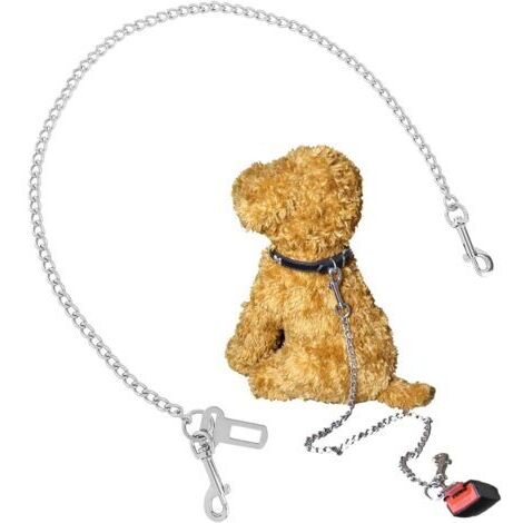 Hundeleine Kette aus Edelstahl 104 cm Sicherheitsgurt für Hunde Sicherheits-Rückhaltegurt für Tierautos
