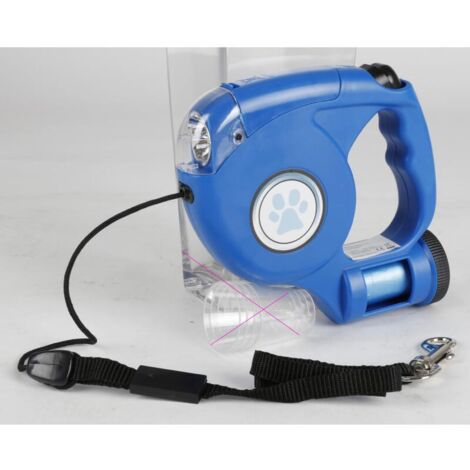 Hundeleine mit 4 LEDs+20 Kotbeutel L:4,6m Haustierbedarf Hunde Leine Zubehör TOP