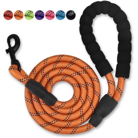 HUNDELEINE ORANGE STARKES DICKES SEIL 150CM