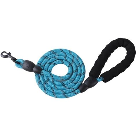 Hundeleine, weich gepolsterter Griff, Hundesicherheitsleine mit reflektierenden Fäden, strapazierfähiges Nylon für alle Größen, 1,5 m x 10 mm, MUMU