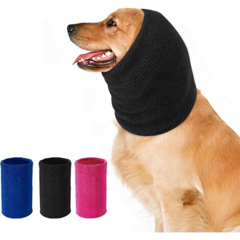 Hundeohrenband, Hundeohrenschützer, Lindert Angstzustände bei Haustieren, Lärmreduzierung, Beruhigt die Ohren bei Donner, Blitz, Feuerwerk, Baden (Schwarz, L)
