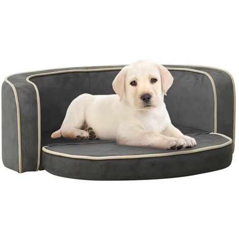 Hundesofa Klappbar Grau 73x67x26 cm Plüsch Waschbares Kissen