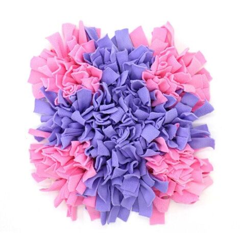 Hundespielmatte - Schnüffelmatte - Waschbar - Faltbar - Rutschfest - Hundespielzeug - Rosa und Lila Kreuz