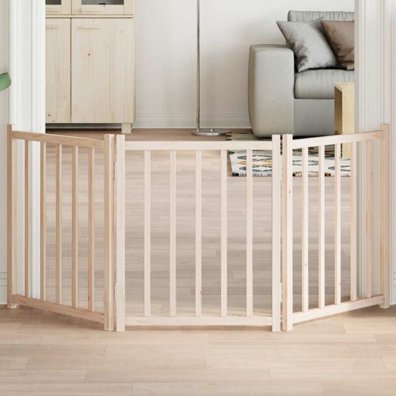 Vidaxl - 3-tlg. Hundetor Faltbar 150 Cm Massivholz Tanne
