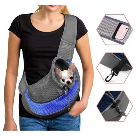 Hundetragetasche, verstellbare Schultertasche für Welpen und Katzen, Reisetasche für Kleintiere, Hundehandtasche mit atmungsaktiver Netztasche, tragbare Hundetasche für den Outdoor-Markt