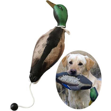 Hundetrainings-Entenattrappe, Jagdhundetrainings-Attrappe mit Wurfmechanismus, Apportier-Attrappe für Hunde, Hundetrainings-Attrappe für Welpen und erwachsene Hunde