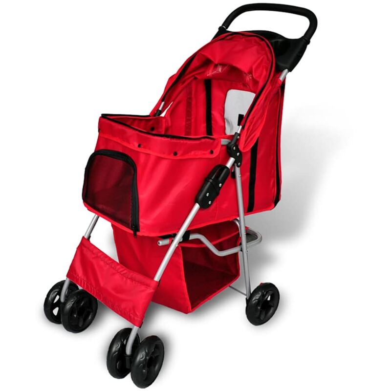 Hundewagen Hundebuggy Rot - Vidaxl