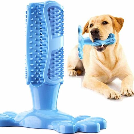 Hundezahnbürste Hundespielzeug Kauspielzeug Gummi Zahnreinigung Hunde Zahnbürste Stick Langlebig,effektives Massagegerät, ungiftig, Naturkautschuk, beißfest