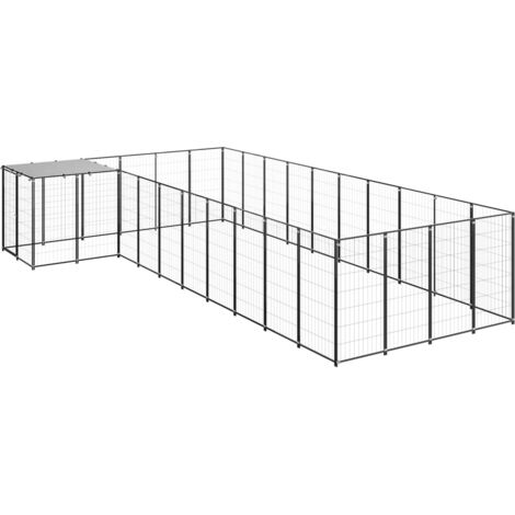 Hundezwinger Schwarz 13,31 m² Stahl