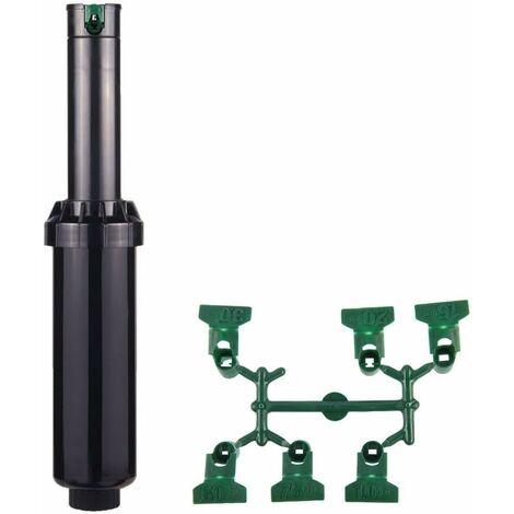 Hunter 44009 - Aspersor emergente Srm-04. 10cm arco ajustable, negro y verde