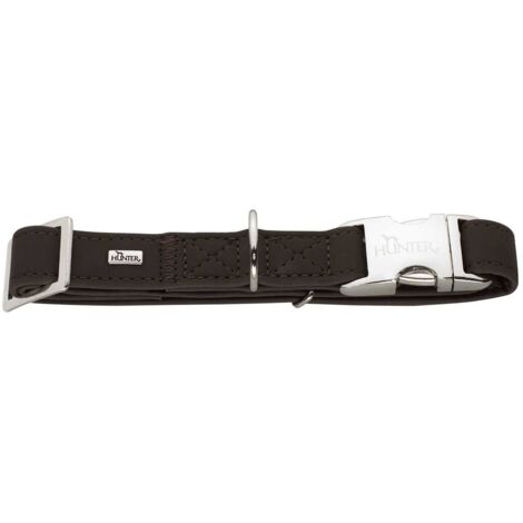 HUNTER Collare Softie Alu-Strong, Lmarrone, Salilpelle
