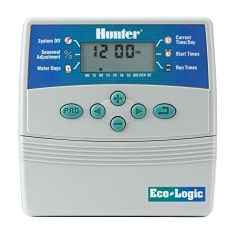 HUNTER ELC-401I-E Programador de riego eléctrico Interior, Gris, 25.5x18.5x8.0 cm
