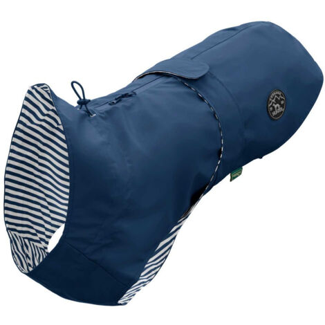 HUNTER MILFORD MANTEAU IMPERMÉABLE POUR CHIEN AVEC OUVERTURE HARNAIS ET COLLIER BLEU TAILLE 40 CM 69749