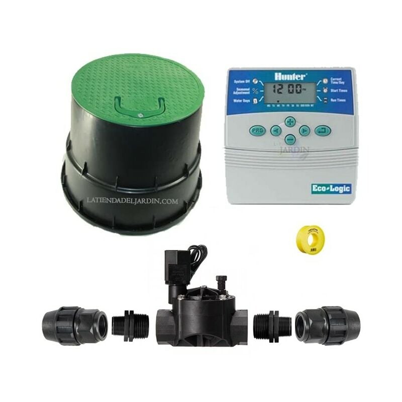 Kit arrosage professionnel Hunter Rain Bird 1 zone 24v pour tuyau 25mm