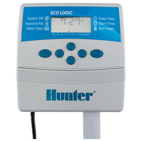 Hunter – Programmateur d'arrosage 4 voies – Alimentation électrique – Pression réglable – Boîtier intérieur – Programmation simple 365 jours