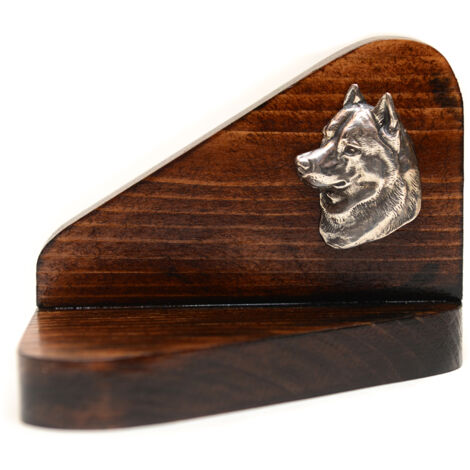 Husky siberiano, husky siberiano: candelabro de madera con un perro, soporte para velas de té, monumento conmemorativo para perros de Art-Dog