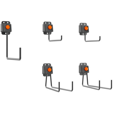 Husqvarna 536655901 - Ganci di stoccaggio interno nero polivalente, set 5 pezzi - Per Aspire
