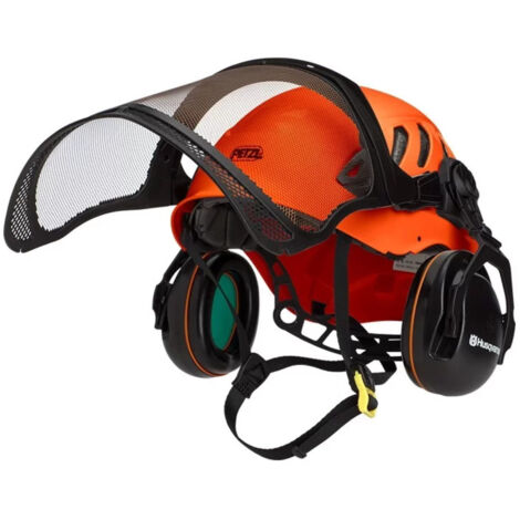 Husqvarna Arborist Technical 578092301 - Casco di Sicurezza Arborista Ventilato Nero e Arancione