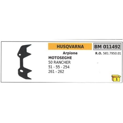 HUSQVARNA harpon pour tronçonneuse 50 RANCHER 51 55 254 261 262 011492