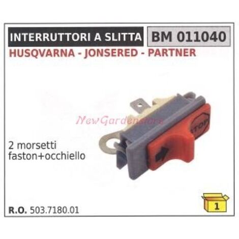 HUSQVARNA interrupteur à glissière 2 bornes à lame + oeillet 011040