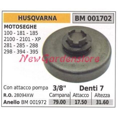HUSQVARNA Kettensägenmotor Ritzel 100 181 185 2100 2101 XP 3/8' Zähne 7 001702