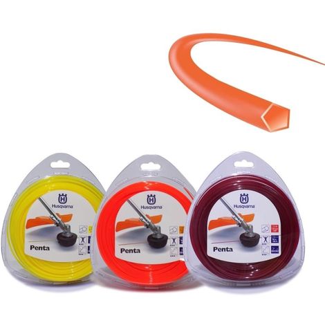 Husqvarna Penta pentagonale bobina filo per decespugliatore 5 taglienti Ø 2,4 mm x 90 metri