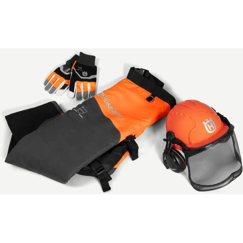 Image of Schnittschutz-Kit enthält Handschuhe, Forsthelm und Chaps - Husqvarna