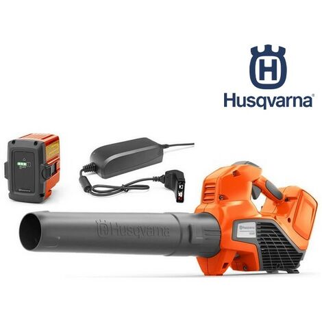 Husqvarna – Souffleur thermique 36V avec batterie Li-Ion 4Ah – Moteur Brushless – Débit d'air 620 m³/h – Poussée 10 N – Vitesse 48 m/s - 120iB