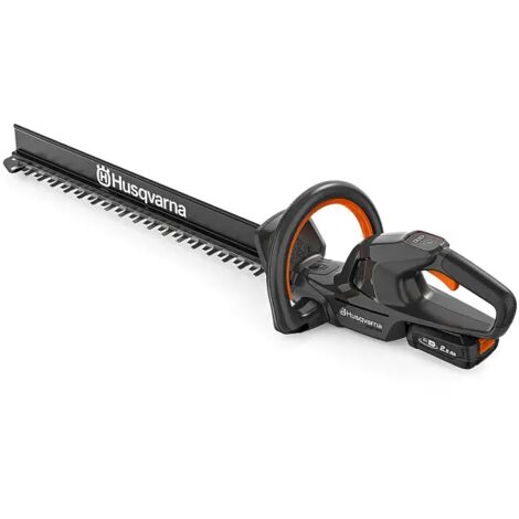 Husqvarna – Taille-haie sans fil 18V – Lame 50 cm pour branches jusqu'à 23 mm – Avec batterie 2.5Ah et chargeur – Moteur performant pour espaces restreints - H50-P4A