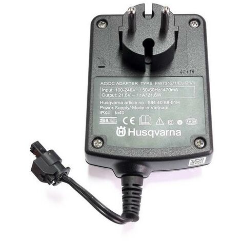 Husqvarna – Transformateur pour tondeuse robotisée 584408801 – Compatible Automower 105/305 – Sortie 470mA, Tension 21.6V, Protection IPX4