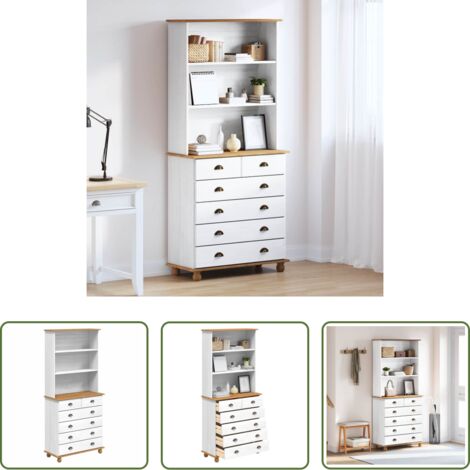 Hutch in pino -  Gabbia ASKIM Bianco 91 x 40 x 200,5 cm Pino massello