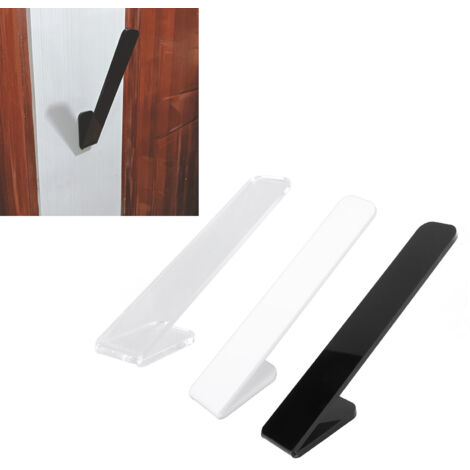 Huthaken  3-teiliger Helmhalter  Transparente Acryl-V-Form  Selbstklebender Wandorganizer  Schwarz & Weiß