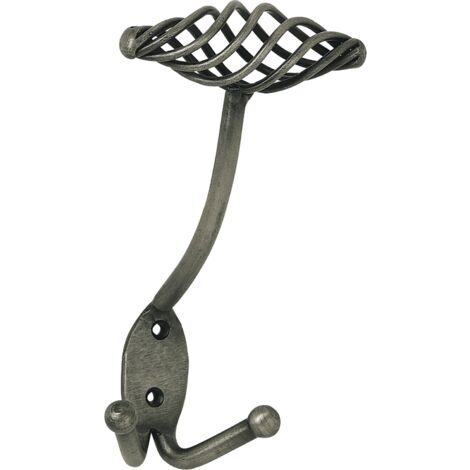 Huthaken Cage Breite 90 mm, Höhe 160 mm, Stahl altzinn antik