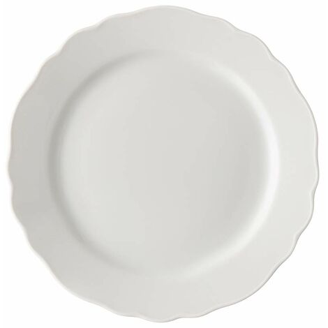Hutschenreuther 02013-800001-10019 - Piatti da Colazione Maria Theresia con Bordo, 19 cm, Bianco