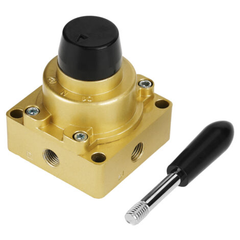 HV-02 PT 1/4" 3-Positionen 4-Wege-Handhebelventil, pneumatisch, 1,5-8 kgf/cm²