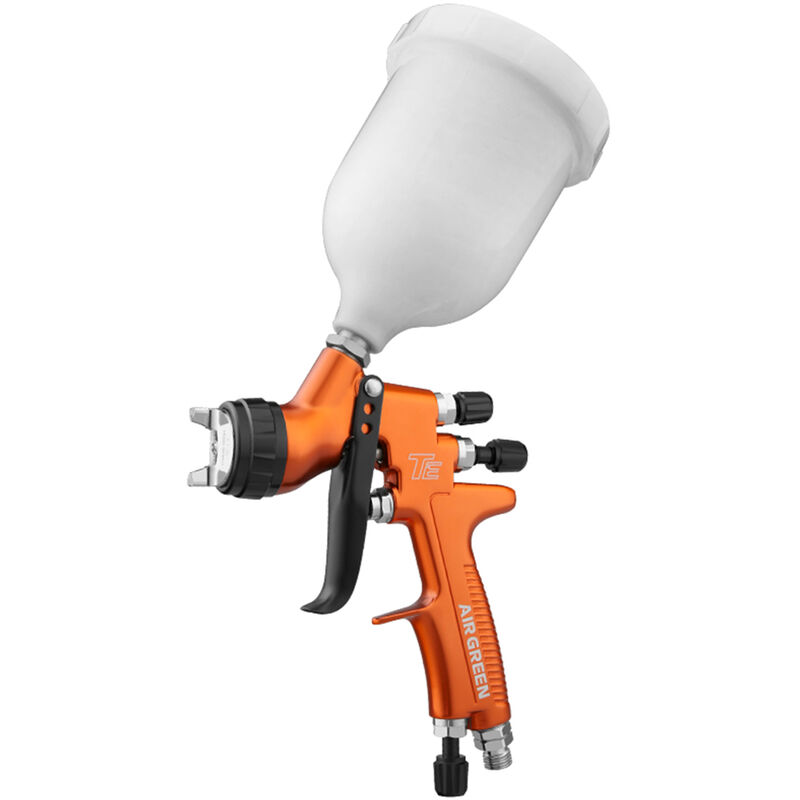 HVLP Gravity Feed Sprayer 1.3mm Düse 600CC Cup Hochzerstäubtes Farbspritzwerkzeug Ultra High Transfer Efficiency Grün und Einsparung für öligen