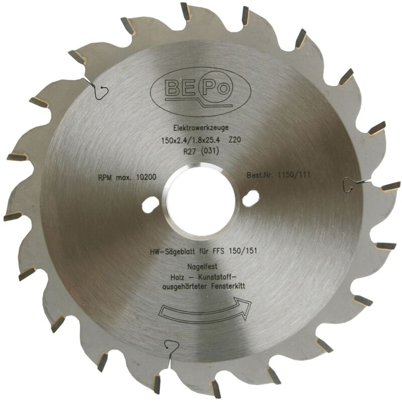 Bepo - hw Sägeblatt z 18 ffs 171 Holz Kitt Fensterbänke Rollladenkästen 1170/111