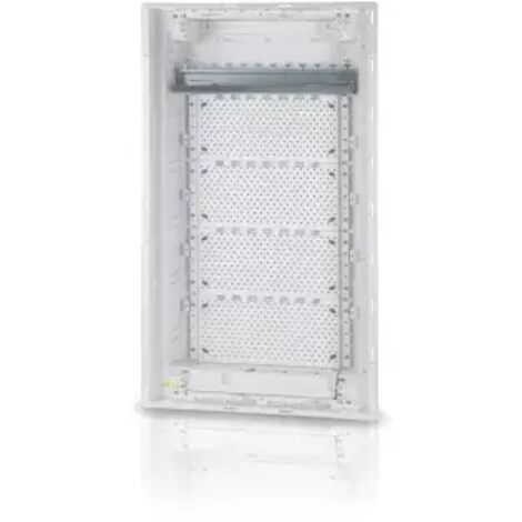 HW/Unterputz-Kommunikationsverteiler 5-reihig mit Montageplatte mit 3-fach-Steckdose F-Tronic