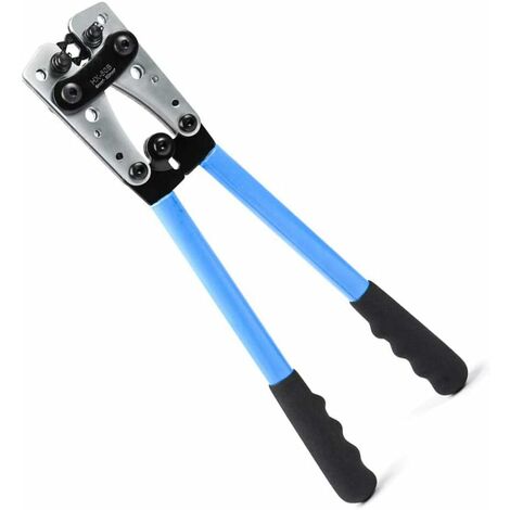 HX-50B Cosse de cable de batterie Outils de sertissage Pinces d'électricien pour sertir des cables de 6-50mm2 (AWG 8-1 / 0) avec la plaque métallique épaissie et renforcée